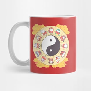 Loppi Tokki's Chinese Zodiac Ensemble in Yin Yang Bliss! Mug